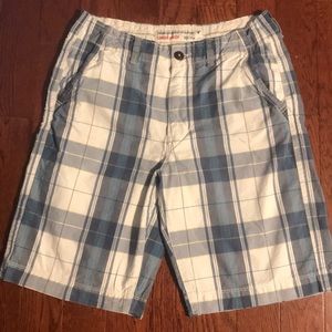 Blue AEO Plaid Shorts
